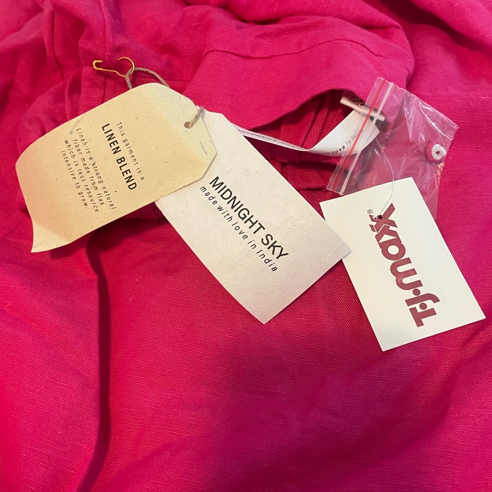 Pink button down skirt